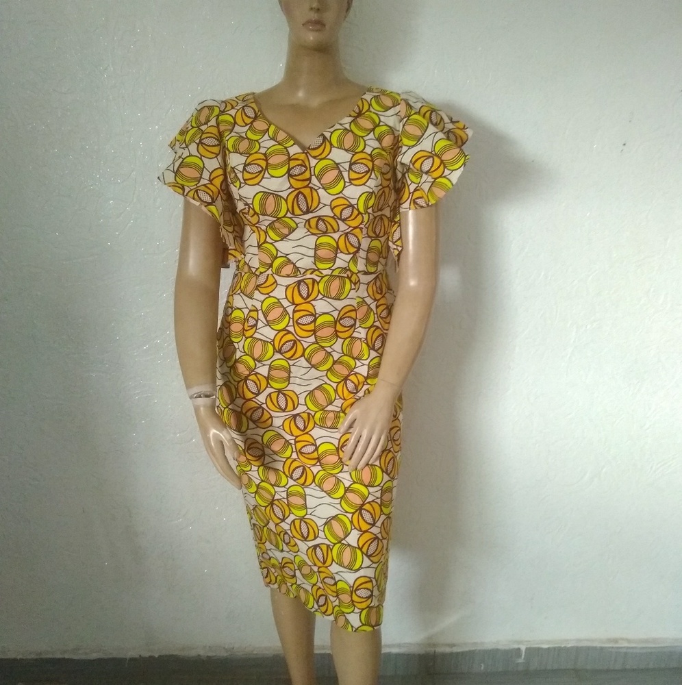 African fabric print dress